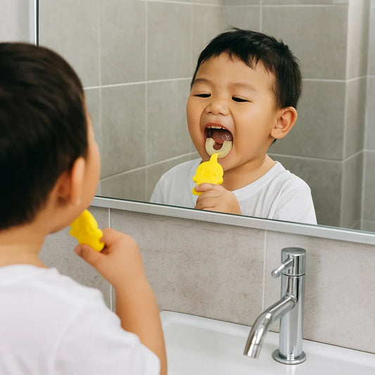Cute Cartoon Duck U-shape Baby Toothbrush (1 Pc Mix Color) - Zidbik
