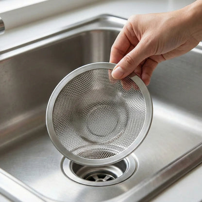 Stainless Steel Sink Drain Strainer Set (3 Pc) - Zidbik