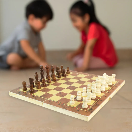 Foldable Wooden Chess Board Set (30 30 Cm 1 Set) - Zidbik