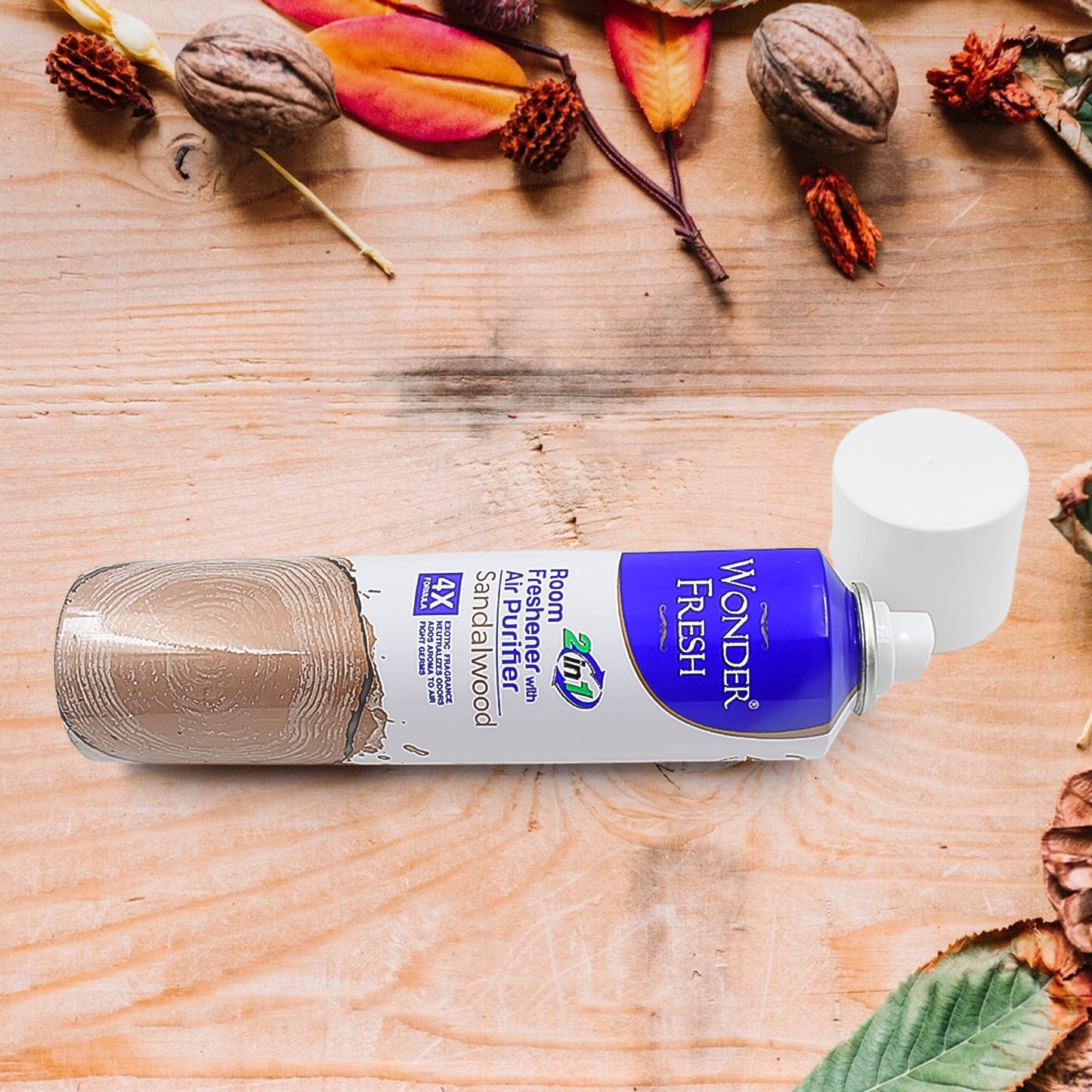 Fresh Air Freshener Spray Sandalwood Fragrance  Long Lasting Fragrance For Home  Office (Mix Fragrance   125 Gm) - Zidbik