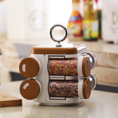 8117 Ganesh Storewell Plastic Spice Rack - Set Of 8 - Zidbik