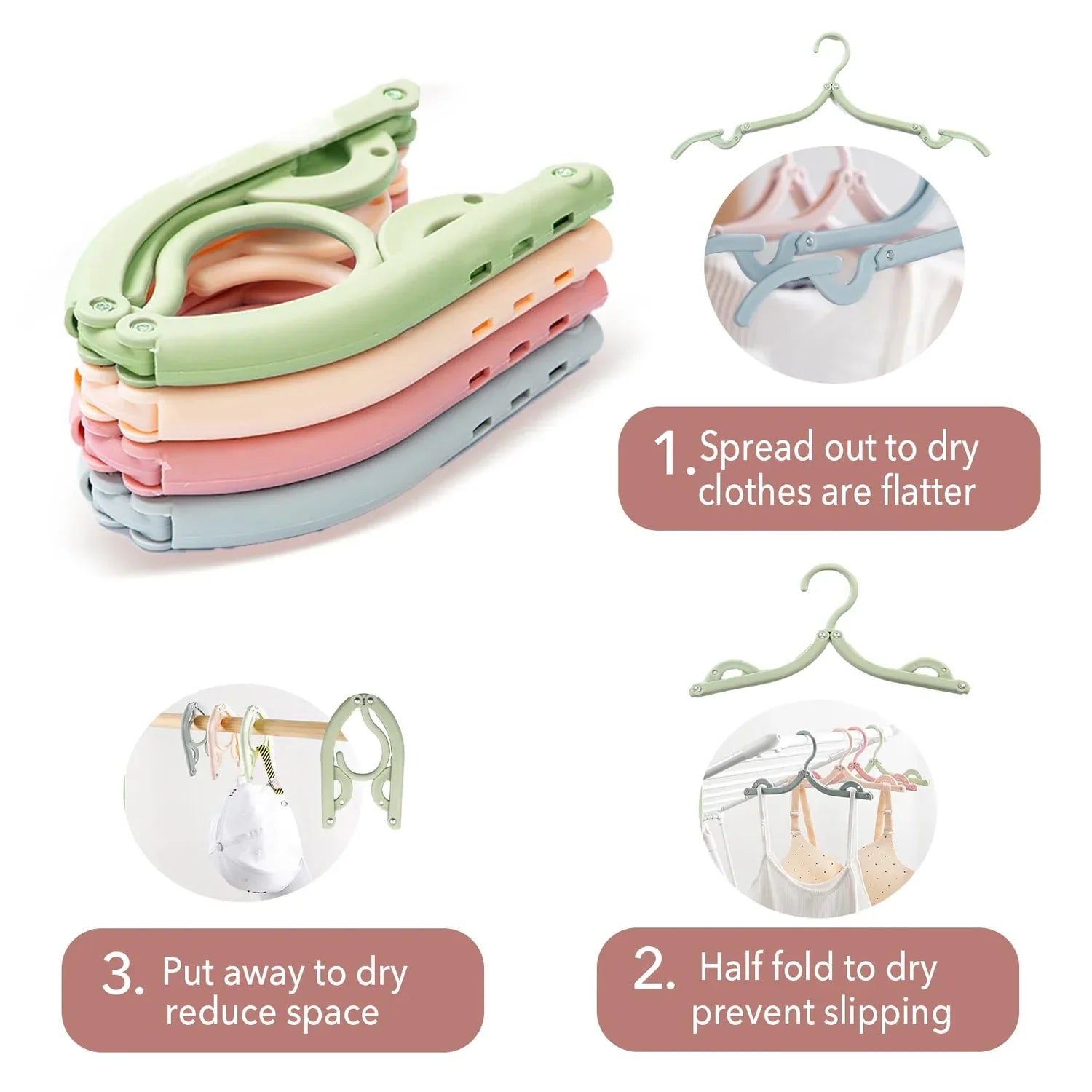 Travel Hangers Portable Folding Clothes Hangers (1 Pc) - Zidbik