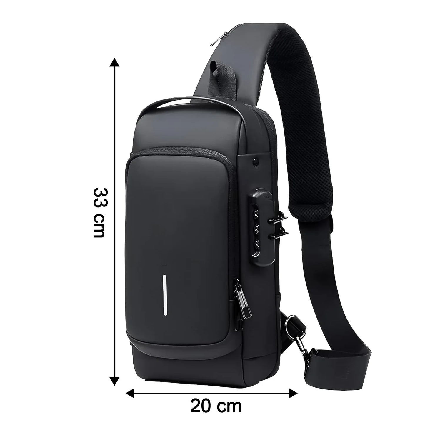 Trendy Anti-theft Crossbody Sling Bag With Usb Charging Port (1 Pc) - Zidbik