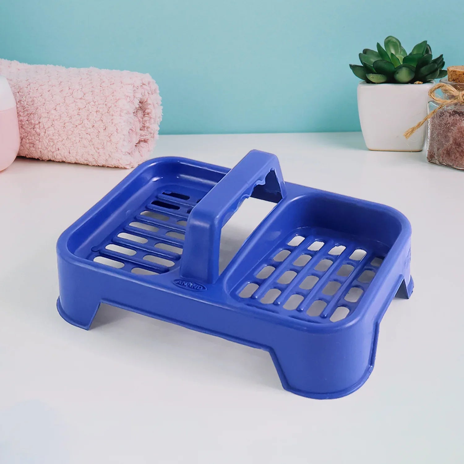 Premium 2-in-1 Double Soap Dish Stand (1 Pc) - Zidbik
