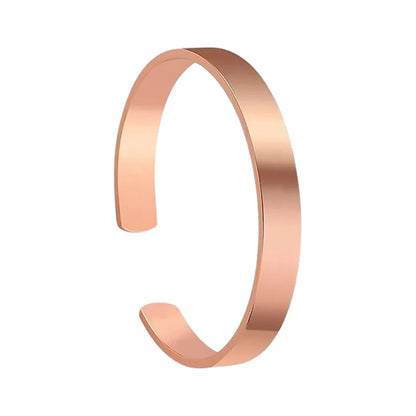 Elegant Rose Gold-plated Open Cuff Bracelet Kada (1 Pc) - Zidbik