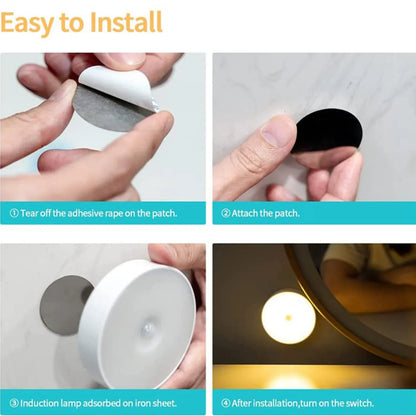 Round Shape 8 Led Motion Sensor Induction Led Light - Zidbik