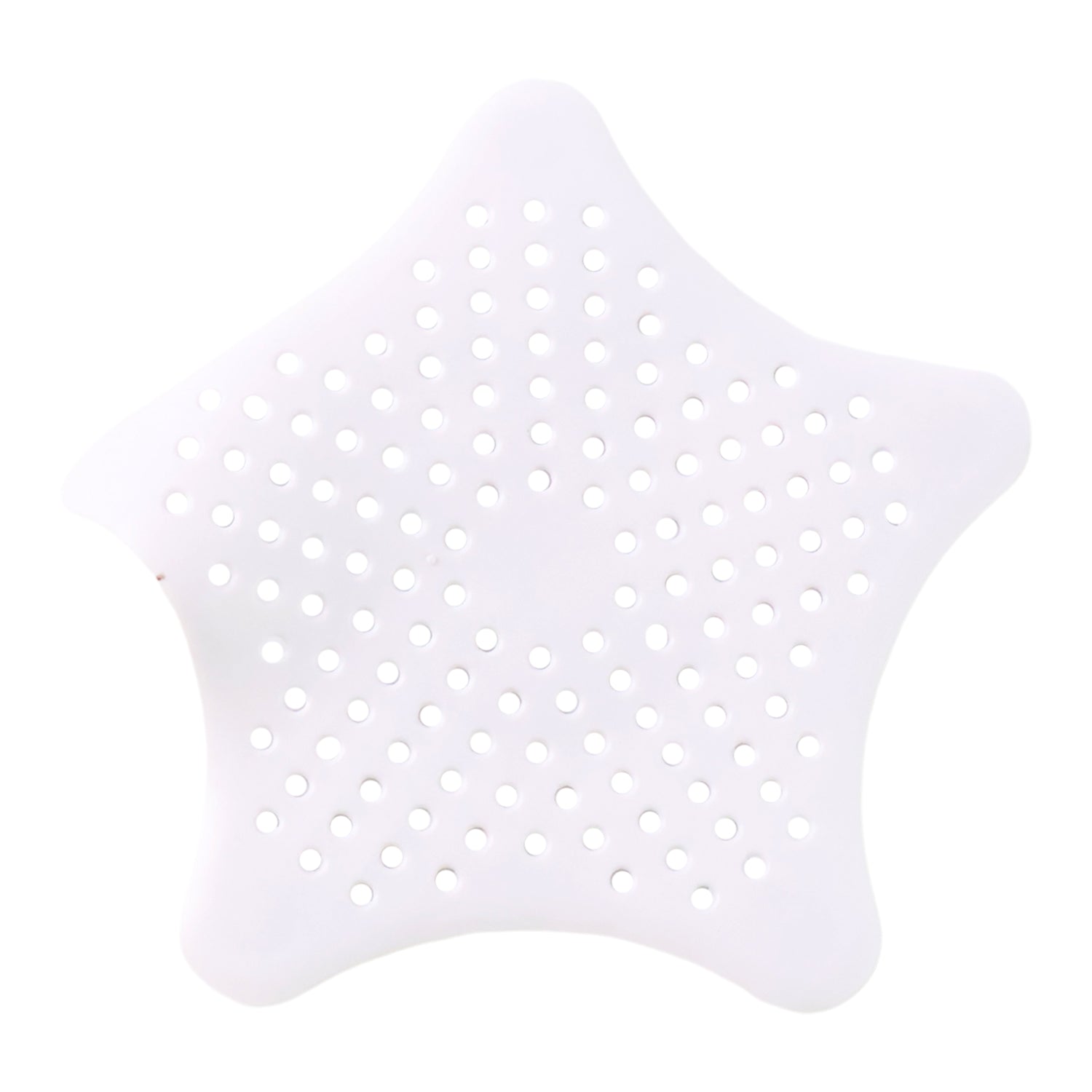 White Silicone Star Shaped Sink Filter Bathroom Hair Catcher Drain Strainers For Basin - Zidbik