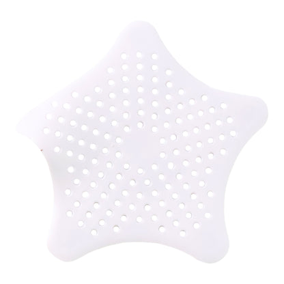 White Silicone Star Shaped Sink Filter Bathroom Hair Catcher Drain Strainers For Basin - Zidbik