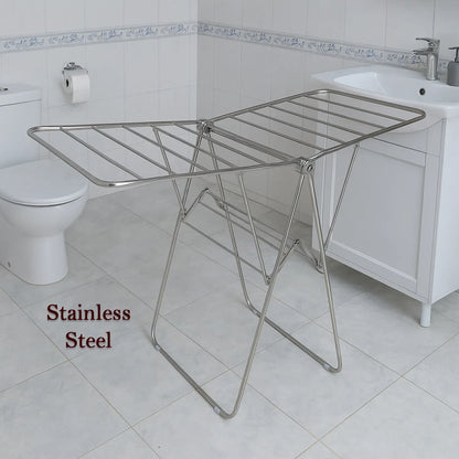 Supermom Premium Stainless Steel Heavy Duty Foldable Cloth Drying Stand (1 Pc) - Zidbik