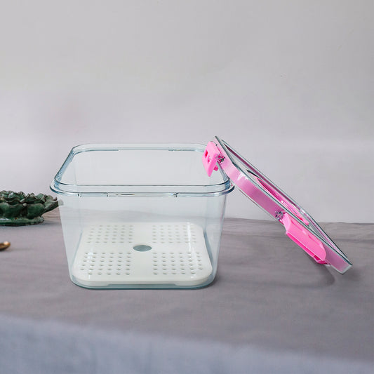 8262 High Quality Plastic Food Storage Container Clear Washable Refrigerator Food Box Food Container Fruit Box Container With Lid (1400 Ml) - Zidbik