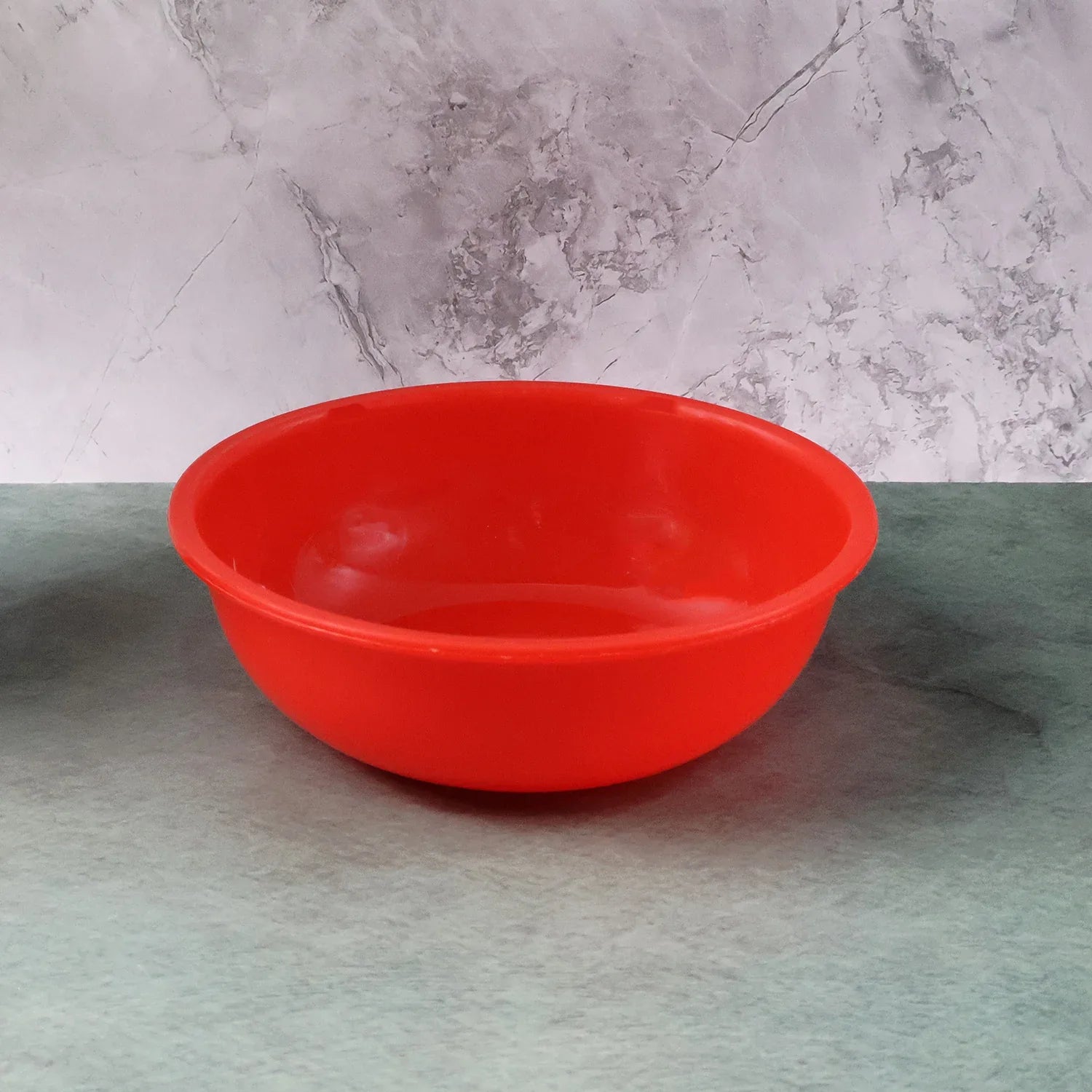 Plastic 6 Inch Red Round Deep Serving Bowl (1 Pc) - Zidbik