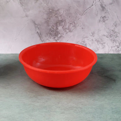 Plastic 6 Inch Red Round Deep Serving Bowl (1 Pc) - Zidbik