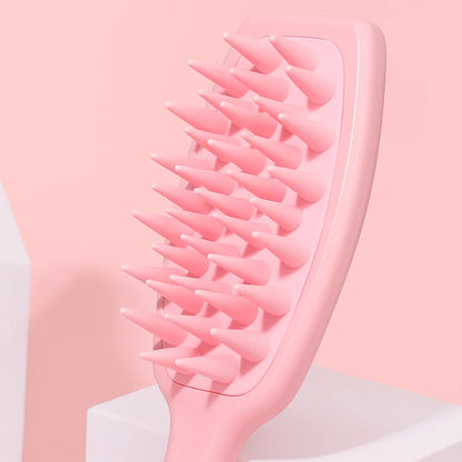 Multipurpose Silicone Scalp Massager Shampoo Brush (1 Pc) - Zidbik