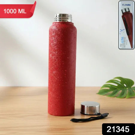 Red Alpha Pro Classic Stainless Steel Water Bottle 1000 Ml Red Color - Zidbik