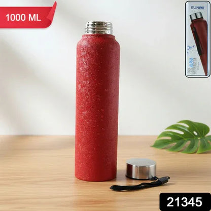 Red Alpha Pro Classic Stainless Steel Water Bottle 1000 Ml Red Color - Zidbik