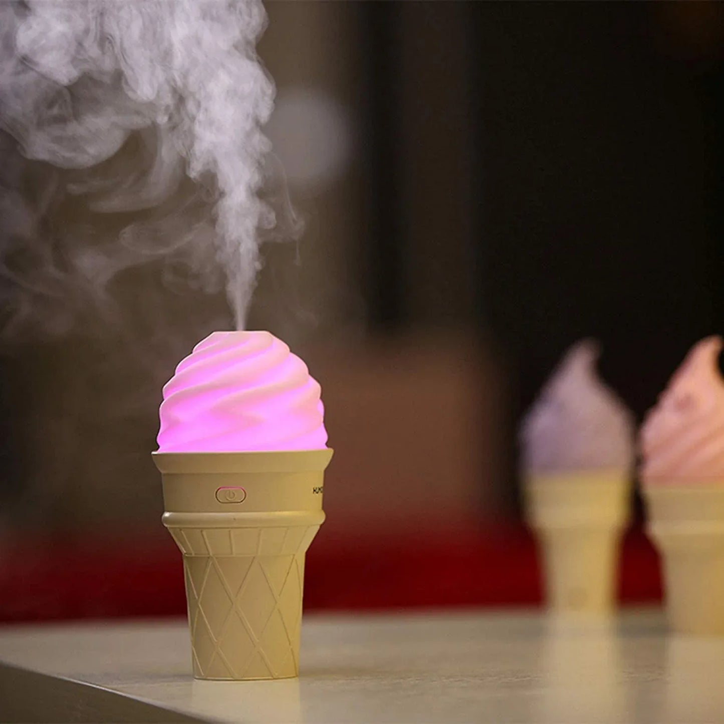 Ice Cream Cone Shape Air Freshener Humidifier (1pc Pink) - Zidbik