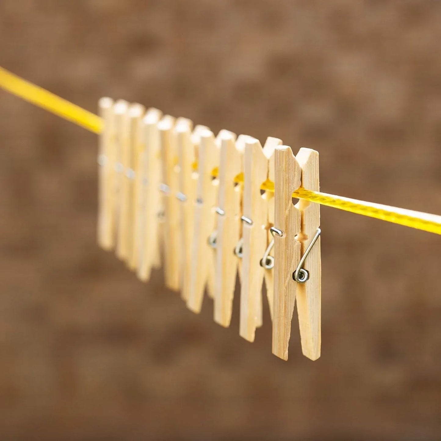 Heavy Duty Bamboo Wooden Cloth Clips Pegs (10 Pcs Set) - Zidbik