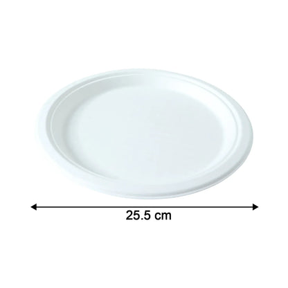 Vegnar Disposable Round Food Serving Plate (10 Pc) - Zidbik