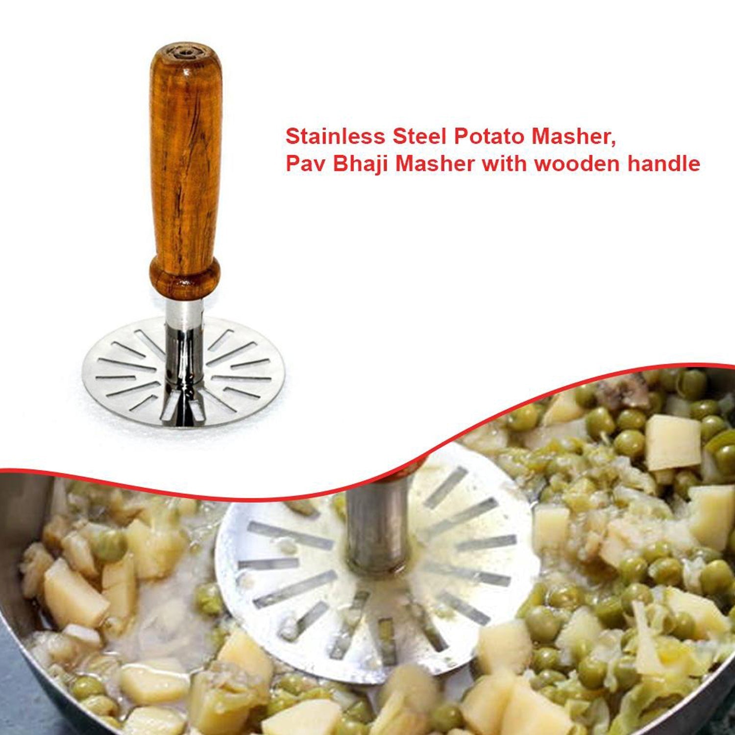 0066 Paubhaji Masher Used In All Kinds Of Household And Kitchen Places For Mashing And Making Paubhajis. - Zidbik
