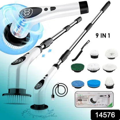 9-in-1 Electric Spin Scrubber - (1 Set) - Zidbik