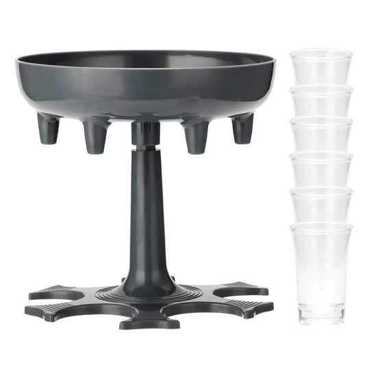 6 Shot Win Glass Dispensers With Tray 6 Pcs Glass - Zidbik