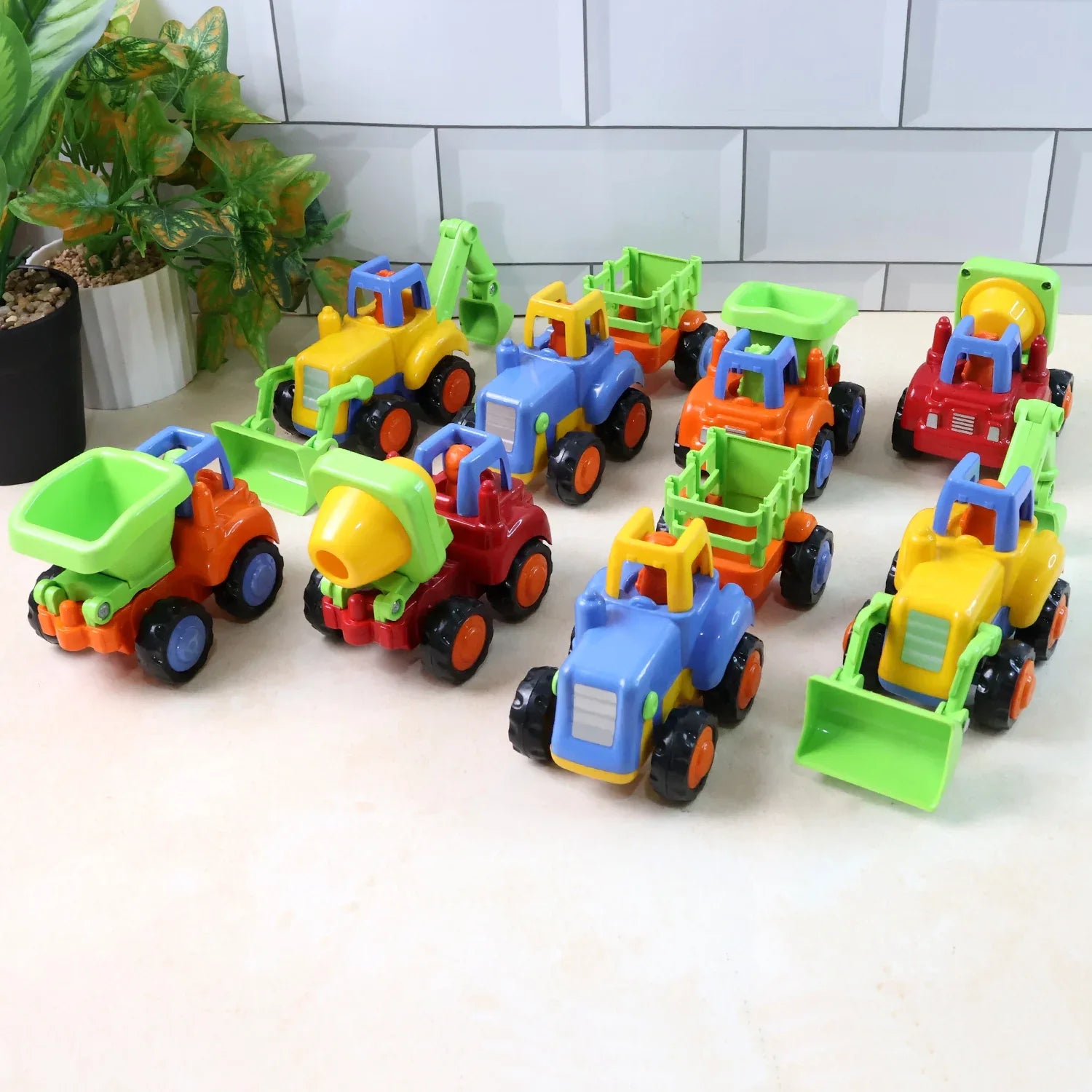 Funwoods Itsy Bitsy Construction Vehicle Toy Set For Kids - (8 Pc) - Zidbik