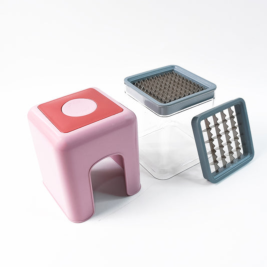 Apex Heavy Duty Potato Chipser  Vegetable Chopper With Dual Blade Set - Zidbik