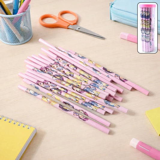 Cartoon Printed Wooden Pencil Set (50 Pc Pack) - Zidbik