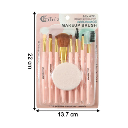9-in-1 Professional Makeup Brush Set (1 Set) - Zidbik
