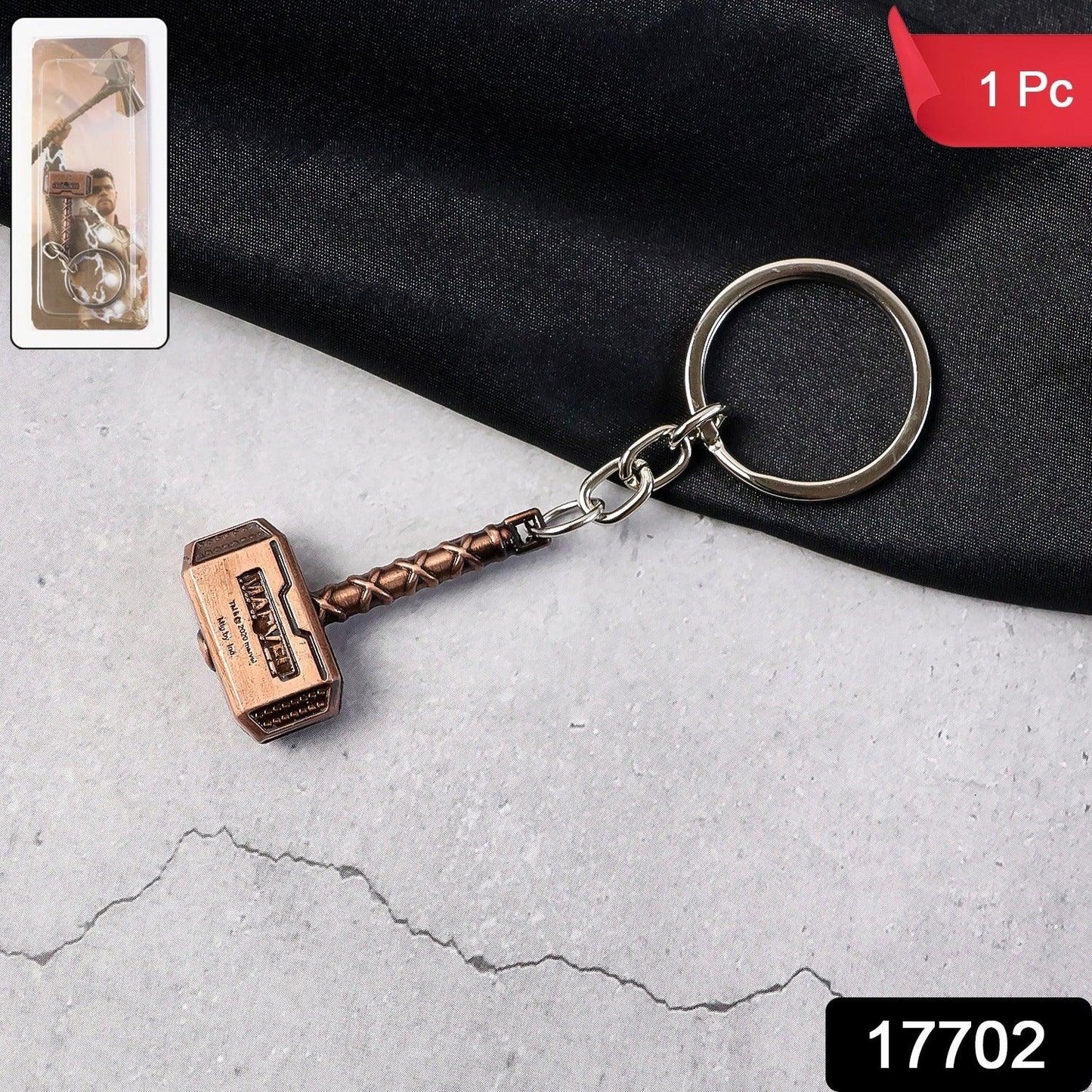 Metal Hammer Shape Keychain (1 Pc) - Zidbik