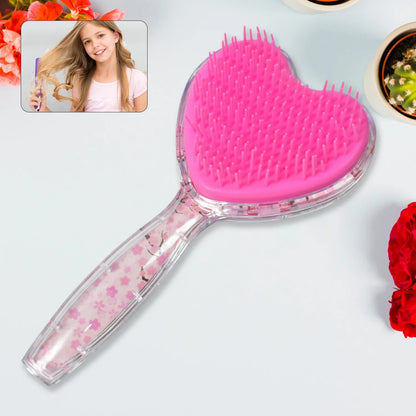 Heart Shape Hair Brush Massage Shower Comb (1 Pc) - Zidbik