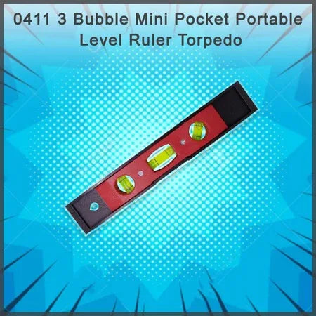0411 3 Bubble Mini Pocket Portable Level Ruler Torpedo - Zidbik