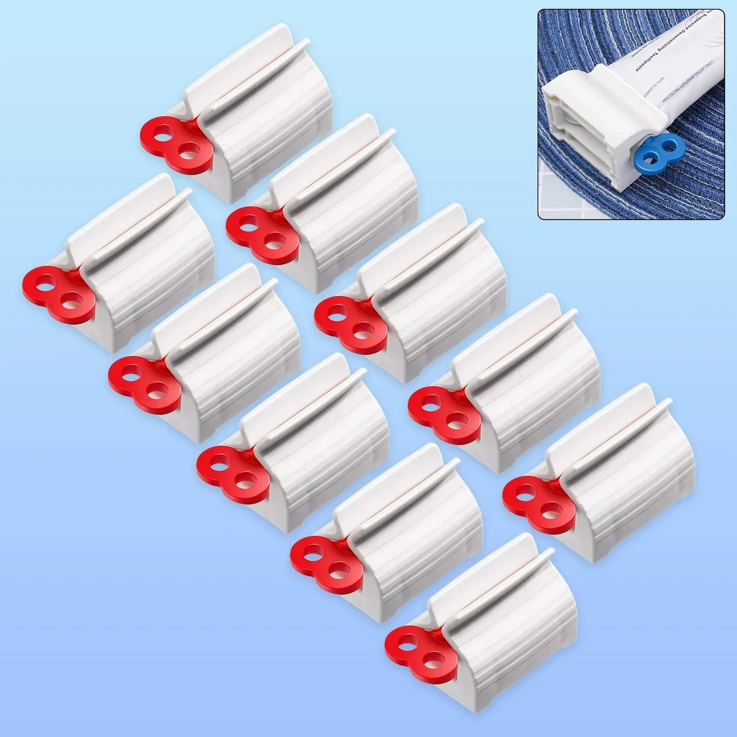 Premium Plastic Tube Squeezer Dispenser Set (10 Pc) - Zidbik