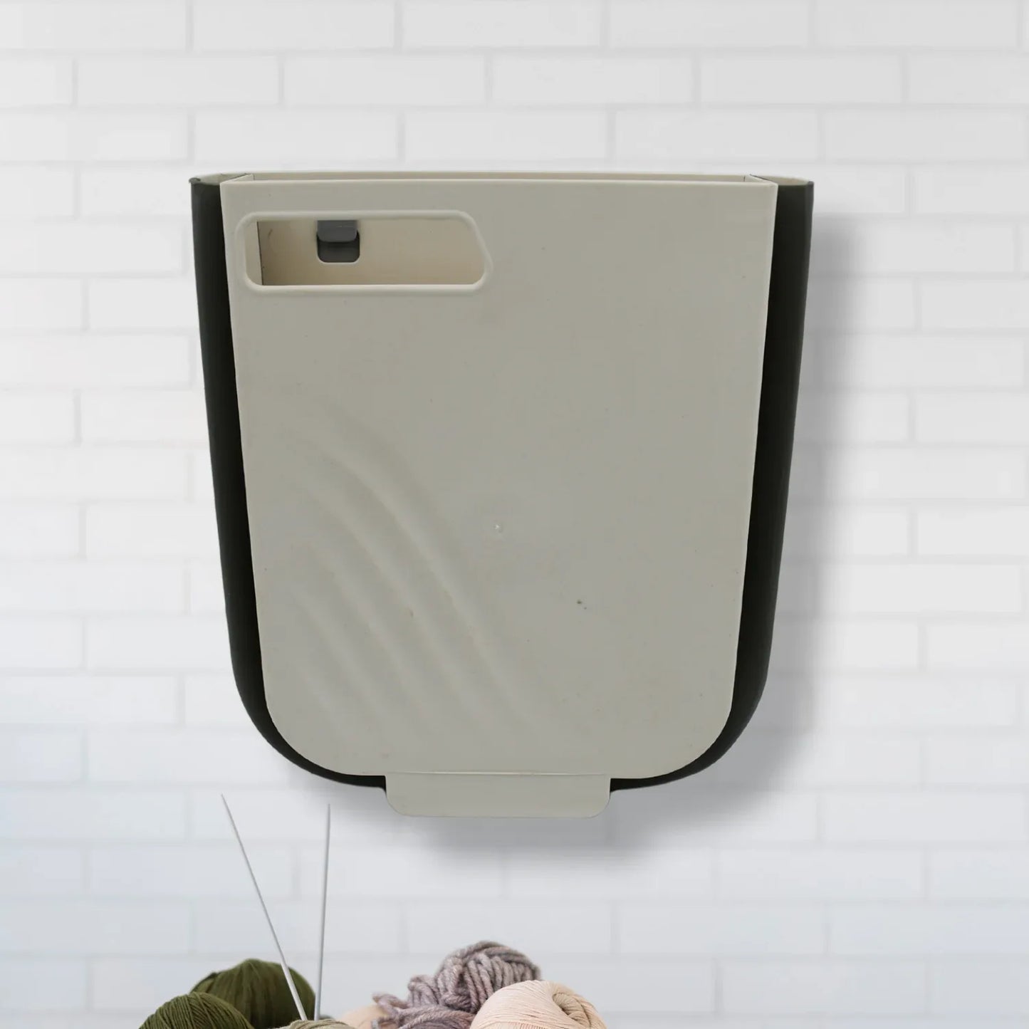 Hanging Trash Can For Kitchen Cabinet Door Small Collapsible Foldable Waste Bins Hanging Trash Holder For Bathroom Bedroom Office Car Portable - Zidbik