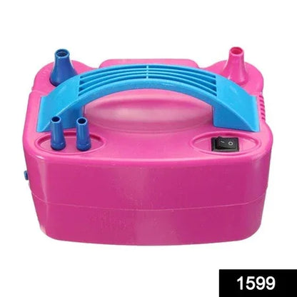 1599 Portable Dual Nozzle Electric Balloon Blower Pump Inflator - Zidbik