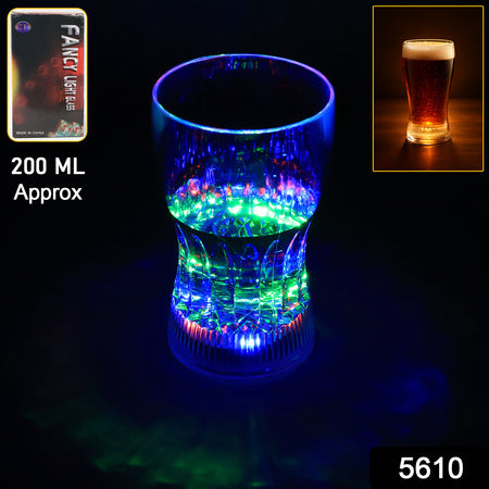 Plastic Fancy Led Light Glass 200 Ml (1 Pc) - Zidbik