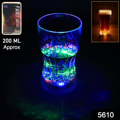 Plastic Fancy Led Light Glass 200 Ml (1 Pc) - Zidbik