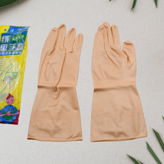 4855a Multipurpose Natural Gum Rubber Reusable Cleaning Gloves - Zidbik