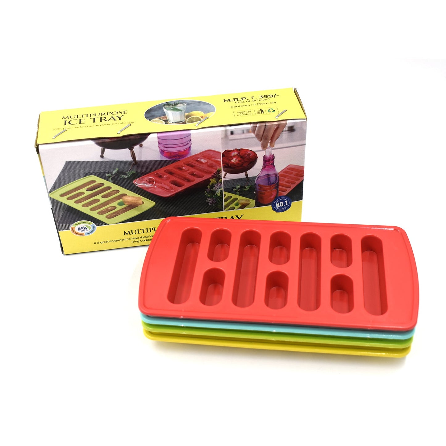 0784 4 Pc Fancy Ice Tray Used Widely In All Kinds Of Household Places While Making Ices And All Purposes. - Zidbik