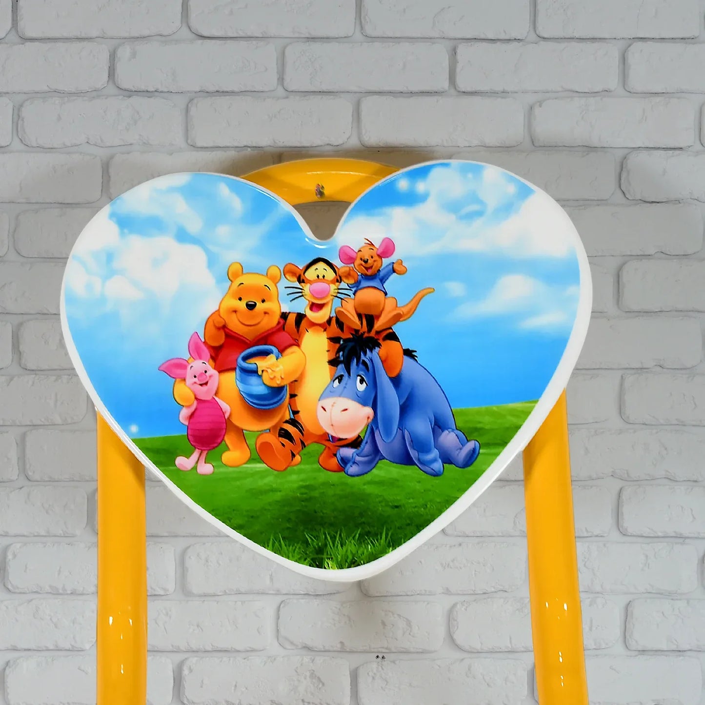 17761 Heart Shape Kids Chair Cartoon Printed Foldable Kids Children Folding Chair For Playrooms Schools Daycares And Home. Metal And Fibre Body Picnic Beach Camping Chair (1 Pc) - Zidbik
