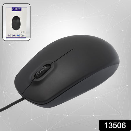 Computer  Laptop Wired Optical Mouse M- 111 (1 Pc) - Zidbik