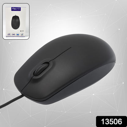 Computer  Laptop Wired Optical Mouse M- 111 (1 Pc) - Zidbik