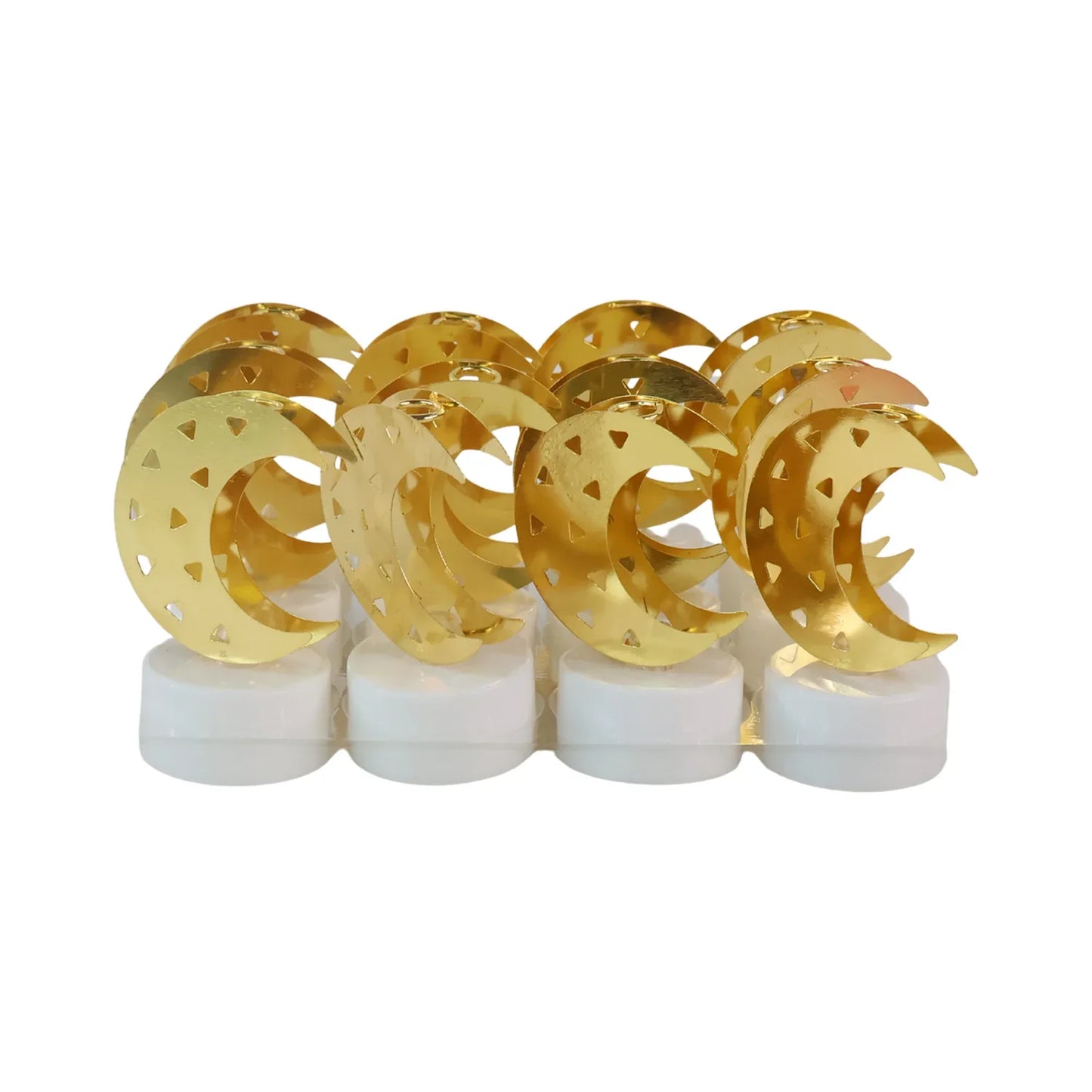 Decorative Moon Shaped Flameless Led Candles (12 Pc) - Zidbik