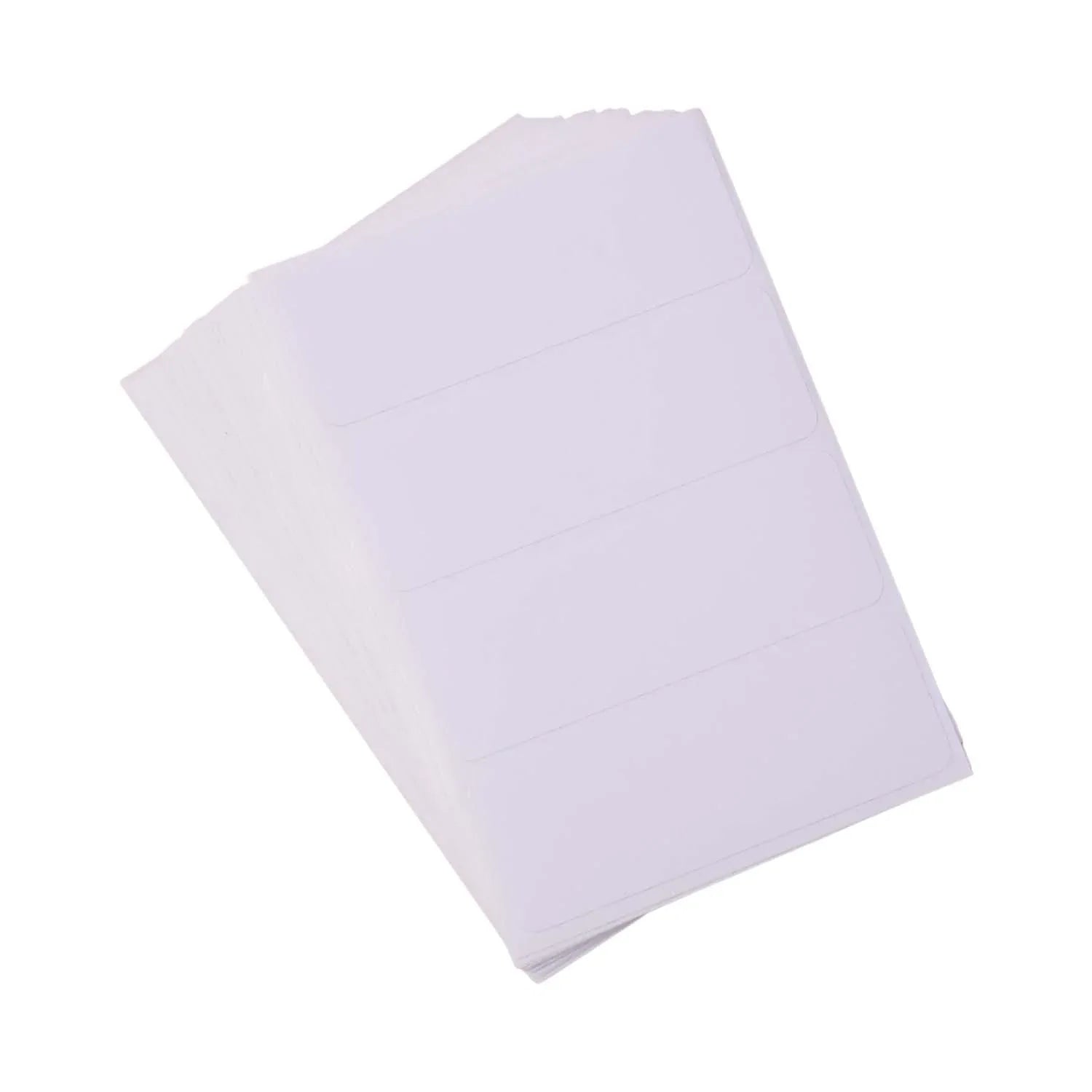 Premium All Purpose Adhesive White Labels (128 Labels) - Zidbik