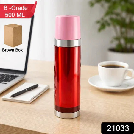 B-grade Stainless-steel Vacuum Insulated Flask Bottle (500ml 1 Pc) - Zidbik