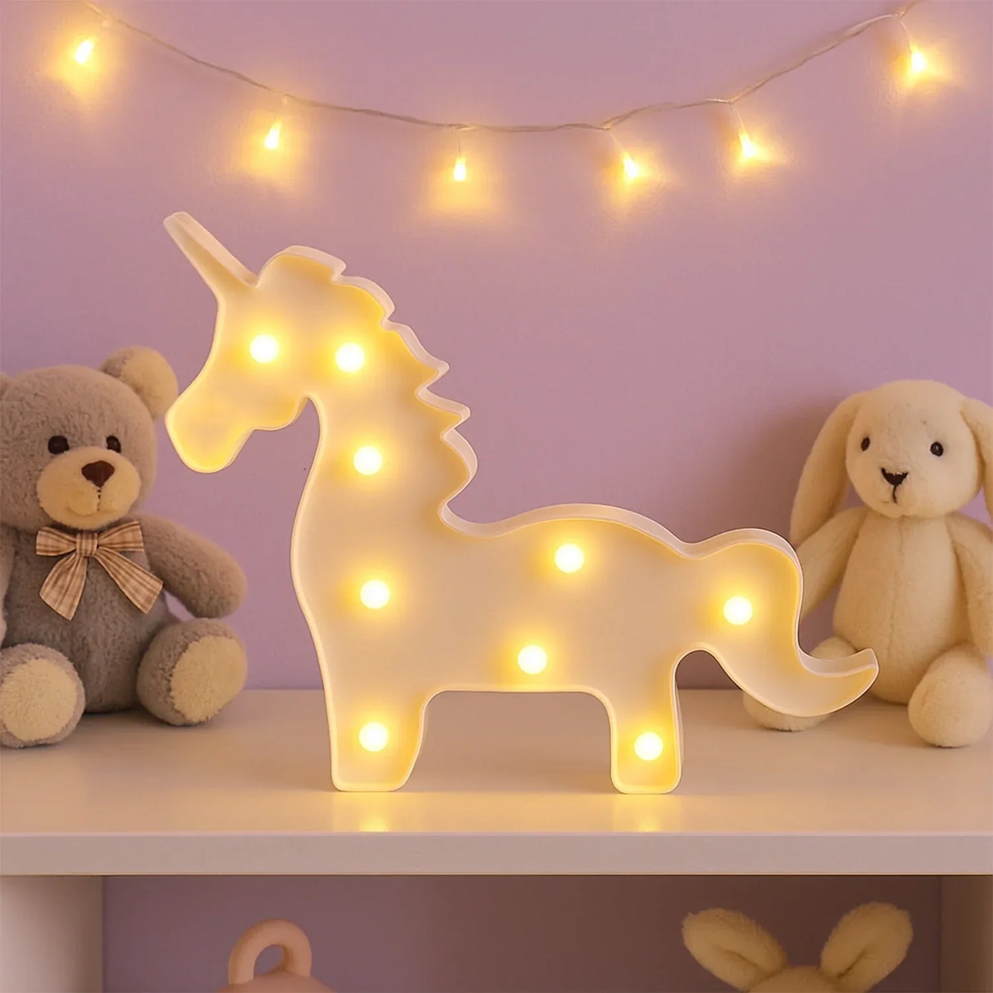 Unicorn Shaped Led Decorative Night Light (1 Pc) - Zidbik