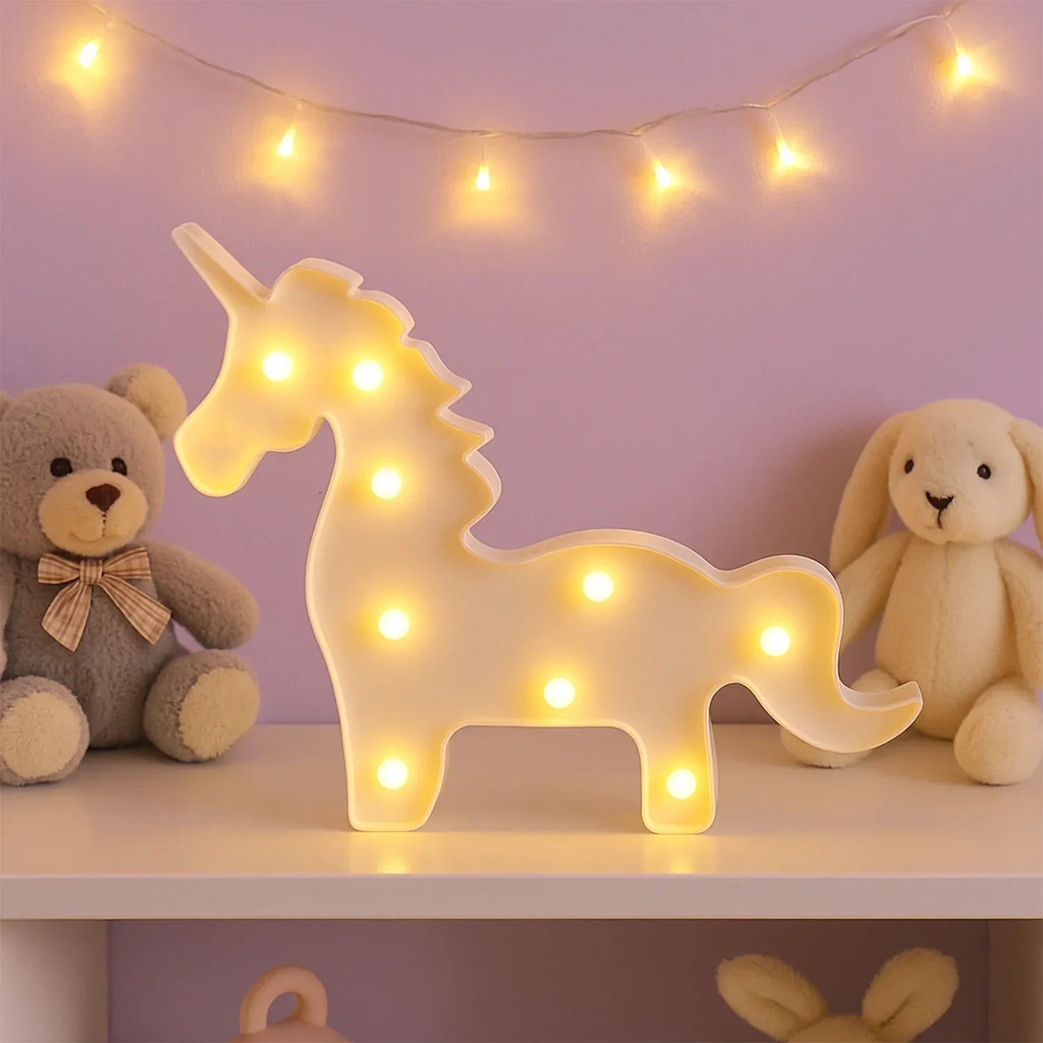 Unicorn Shaped Led Decorative Night Light (1 Pc) - Zidbik