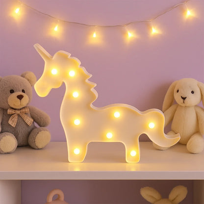 Unicorn Shaped Led Decorative Night Light (1 Pc) - Zidbik