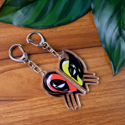 2-in-1 Best Friends Matching Acrylic Breakable Keychain - Zidbik