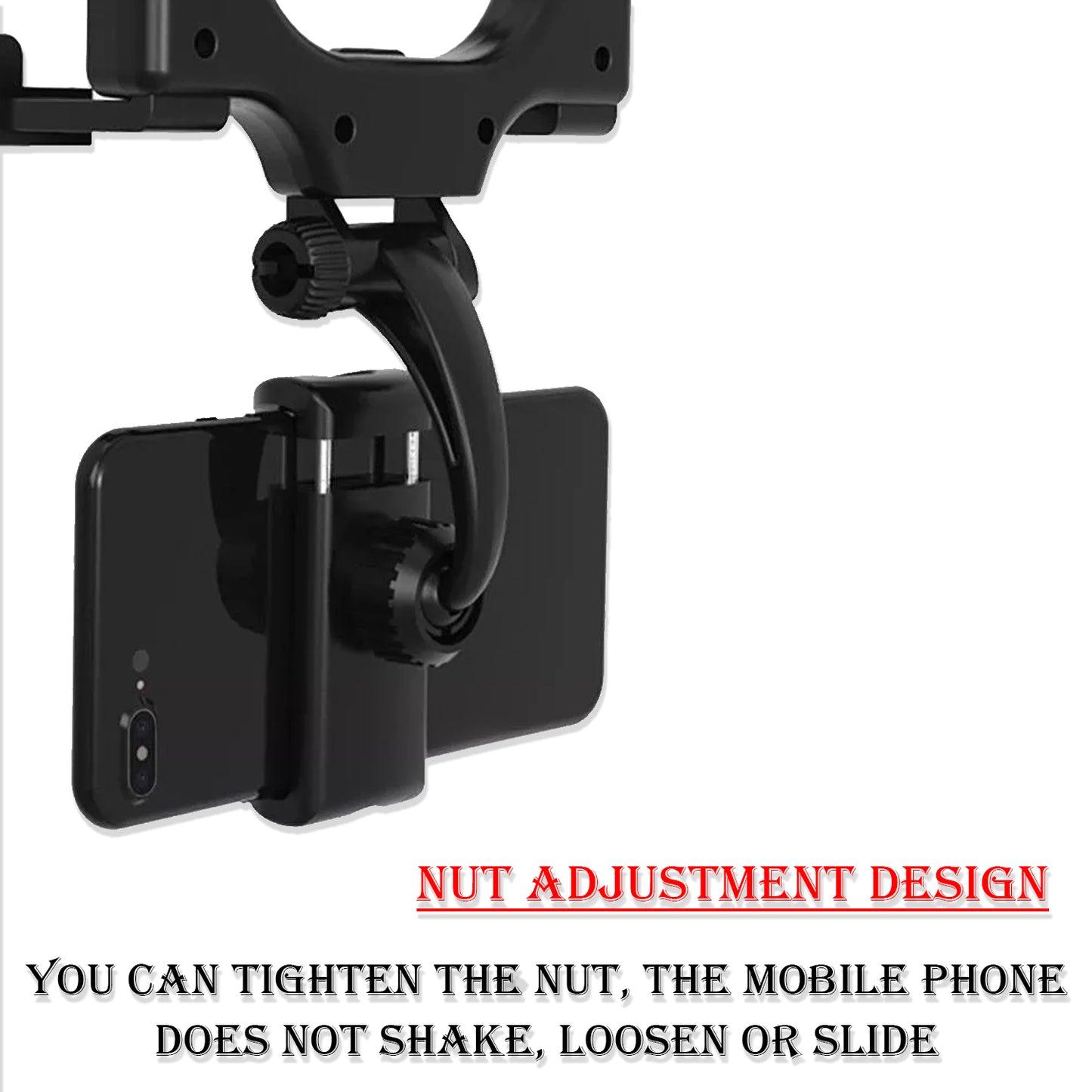 6279 Rear View Mobile Holder Universal Vehicle Rear View Mirror Mobile Phone Mount Stand - Zidbik